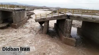 فیلم / سیل پل ارتباطی شهر هلیلان در ایلام را خراب کرد