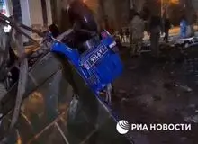 خودرو لئونید پاسچنیک رهبر جمهوری خودخوانده لوهانسک هدف حمله قرار گرفت و منفجر شد/ FILM