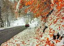 طبیعت رامیان پس از بارش برف پاییزی +گزارش تصویری 