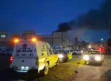 اطفای حریق کارگاه مبل در خیابان توس مشهد