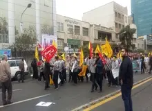 قرائت بیانیه در مقابل لانه جاسوسی آمریکا +متن 