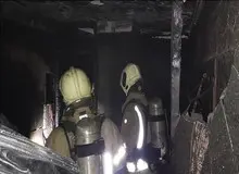 سونای خشک یک مجتمع مسکونی در آتش سوخت