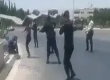 گروگان گیری در فلکه گل سرخ شیراز +فیلم 