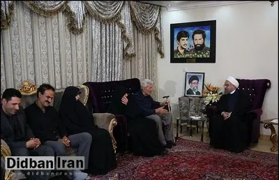 فیلم دیدار رئیس جمهور با خانواده شهید لالی 