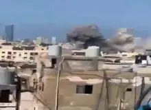 حمله اسرائیل به دفتر رسانه‌ای حزب الله در بیروت+فیلم