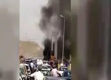 فیلم /آتش گرفتن یک پژو 405 در اتوبان تهران - پردیس