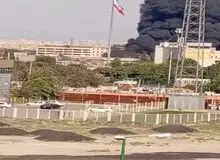 آتش سوزی مهیب در بازار آهن شادآباد+فیلم