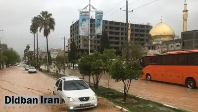  ویدئو / آب‌گرفتکی معابر در شهرک سعدی شیراز