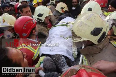 کشف یک پیکر تازه/ افزایش شمار آتش‌نشانان شهید به ۱۲ نفر/ شمار پیکرها به ۱۶ نفر رسید