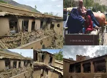 طالبان خانه‌های مردم هزاره را آتش زد+ عکس