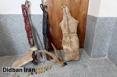 متخلف شکار و صید در دام مأموران یگان حفاظت محیط‌زیست شهرستان لردگان