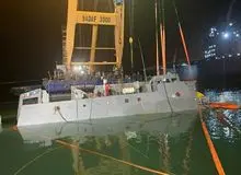 ناوچه سهند از آب بیرون آمد+عکس