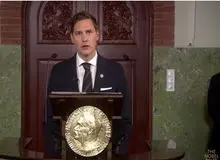 لحظه اعلام برنده شدن جایزه صلح نوبل ۲۰۲۵ توسط ماریا کورینا ماچادو رهبر اپوزیسیون ونزوئلا+فیلم 