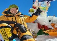 صعود اولین زن ایرانی به دومین قله بلند جهان