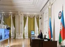 رفتار عجیب الهام علی اف با وزیر راه و شهر سازی در باکو، آنلاین گفت و گو کنیم/ FILM