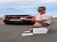 تست آیفون ۱۶ و ۱۷ پروکس زیر تایرهای مک لارن+فیلم 