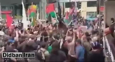  حمله حامیان فلسطین به سفارت آمریکا در فیلیپین+ فیلم 