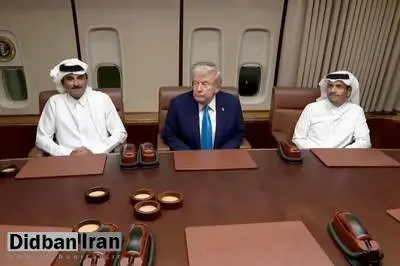 ترامپ در دیدار با امیر قطر در هواپیما: خاورمیانه برای مدتی طولانی امن خواهد ماند