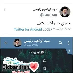 ابراهیم رئیسی به تلگرام فیلتر شده توسط قوه قضائیه برگشت/ عکس