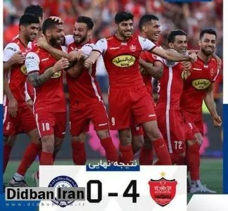 پرسپولیس با ۴ گل در یک قدمی قهرمانی قرار گرفت