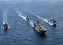 ناو هواپیمابر یو‌اس‌اس باتان آمریکا وارد خلیج فارس شد