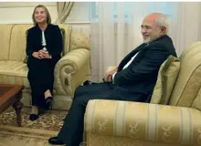 دیدار ظریف و موگرینی در سمرقند