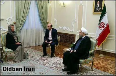 روحانی به موگرینی: تحریمهای آمریکا، مخرب اجرای برجام است