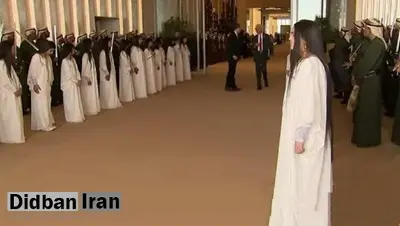 استقبال دختران موبلند اماراتی از ترامپ در فرودگاه ابوظبی+فیلم