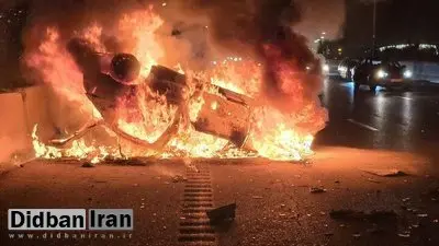 تصادف و حریق مرگبار یک خودرو در این بزرگراه تهران