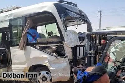 تصادف مینی‌بوس حامل زائران ایرانی در محور نجف به کربلا / ۱۶ نفر مصدوم شدند