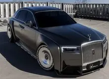 رولزرویس گوست با لباس گنگستری، شاهکار جدید تیونر اماراتی /عکس