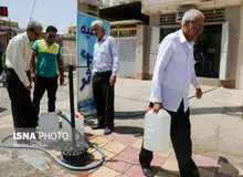 توزیع آب شرب در آبادان و خرمشهر+ تصاویر
