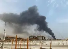 آتش‌سوزی در پتروپالایش کنگان استان بوشهر+فیلم 