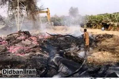 آتش سوزی در خط انتقال آب؛ ماجرا چیست؟