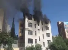 آتش‌سوزی ساختمانی متروکه در خیابان مفتح تهران + فیلم