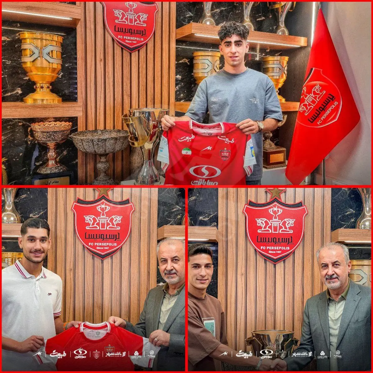  پرسپولیس قرارداد خود را با محمد گندمی، امیرحسین محمودی و بنیامین علیپور تمدید کرد