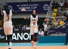 صدرنشینی زنان والیبال ایران در کاوا با برد ازبکستان