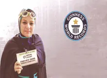 رکورد زنی با دست بسته!