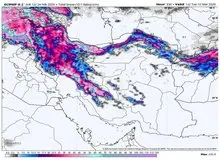 ورود سامانه بارشی جدید؛بارش برف و باران در شمال‌غرب و سواحل شمالی کشور