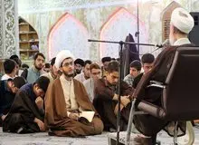 تصاویری از کلاس درس اخلاق کاظم صدیقی در حوزه علمیه ازگل