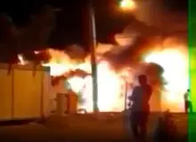  آتش‌سوزی در خوابگاه کانکسی دانشجویان 
علوم پزشکی بم/ FILM