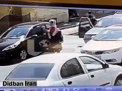 لحظه سرقت وحشیانه گردنبند زن جوان در بلوار فردوس تهران+فیلم 