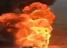  انفجار لوله نفت حوالی روستای کشار هرمزگان+فیلم 