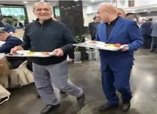 شکار عکس پزشکیان در ناهارخوری مجلس