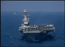 پرواز جنگنده‌ها از قدرتمندترین ناو جنگی جهان