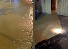 جزییات نشت ماده عجیب در خیابان نشاط اصفهان؛ استانداری: ماده پایدار کننده حفاری توبل از طریق منافذ زیرزمینی از جمله چاه به سطح خیابان و چند منزل مسکونی وارد شده