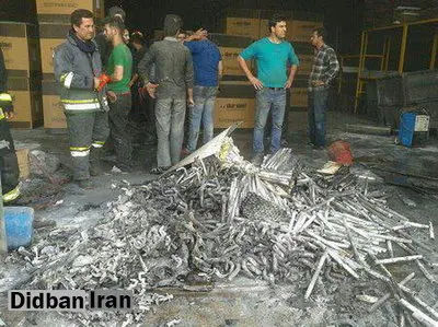 مهار آتش در کارخانه تولیدی اجاق گاز