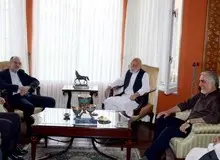 عبدالله عبدالله و حامد کرزای با سفیر ایران در کابل دیدار کردند