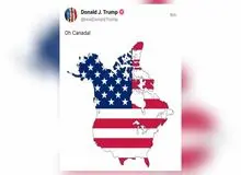 ترامپ نقشه الحاق کانادا به آمریکا را منتشر کرد!