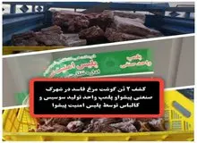 کشف ۲ تُن گوشت مرغ فاسد در کارگاه تولید سوسیس و کالباس پیشوا